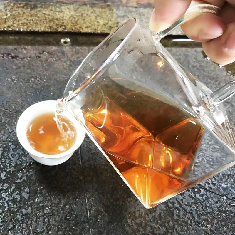 JIUMEI 12 oz Clear Glass Tea Pitcher - High Temp Resistant, 350 ml, Fair Cups with Handle, Cha Hai, Gong Dao Bei, Kungfu Teaware - Image 2